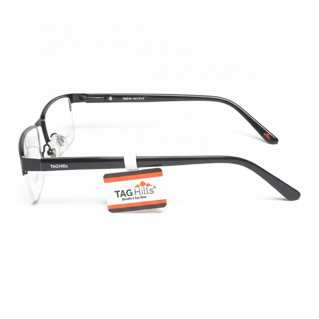 TAG Hills Professional Black Half-Rim Rectangular Eyeglasses (Model THHN0815) - Image 2