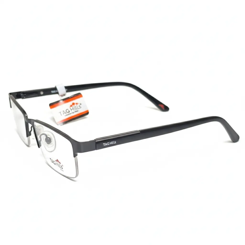 TAG Hills Professional Black Half-Rim Rectangular Eyeglasses (Model THHN0815) - Image 3